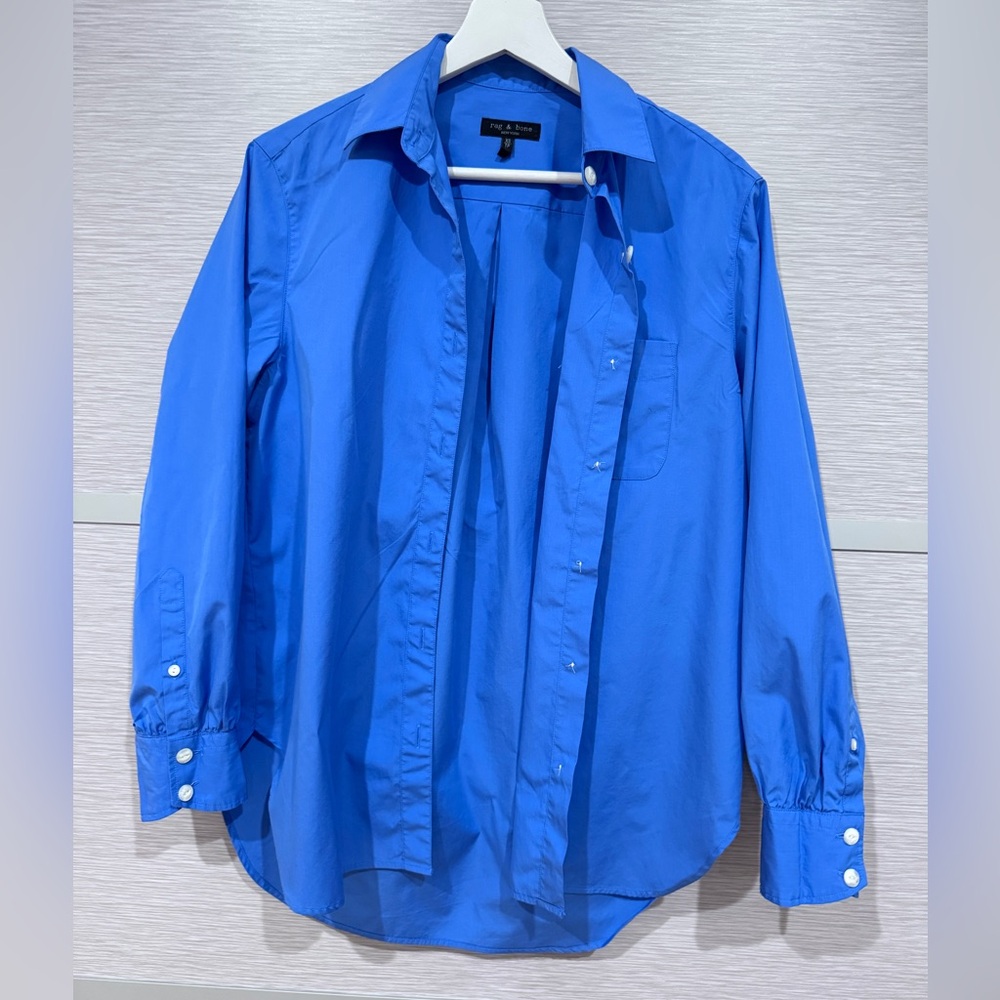 NWOT Rag & Bone Maxine Button-up Blue Shirt in XS